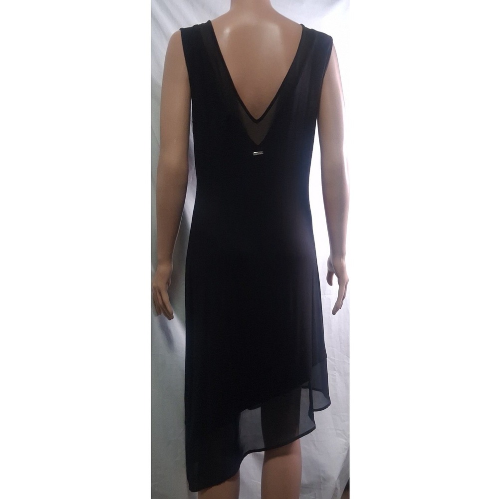 Calvin Klein Women's Asymmetrical Hem Swim Cover-Up Dress Black L